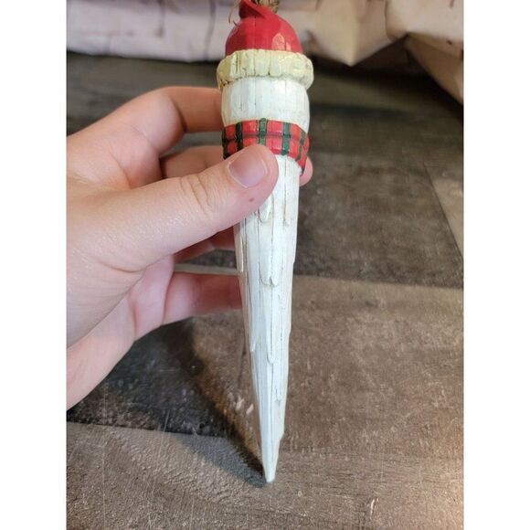 Enesco snowman icicle smile scarf ornament Xmas decor - Picture 5 of 8